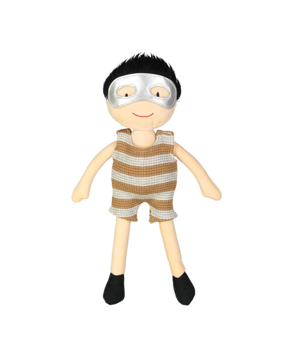 doll salopette rib stripe camel