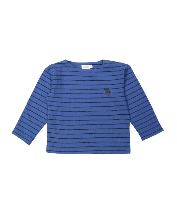 Sweater stripe smiley electric blue