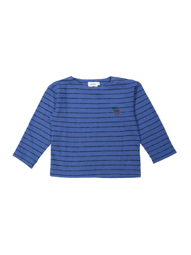 Sweater stripe smiley electric blue