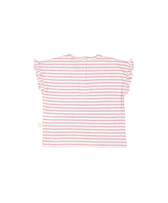t-shirt mini stripe fuchsia