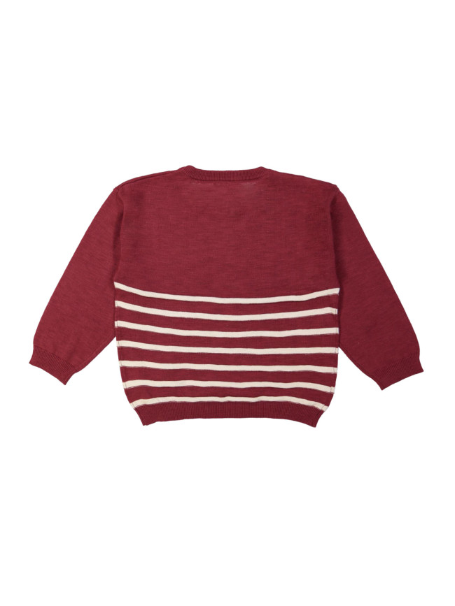 Pull stripe burgundy