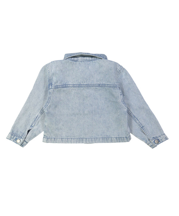 Jeans jacket snow bleach