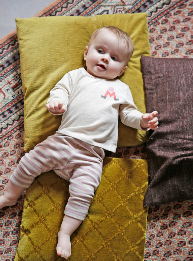 pants stripe pink chiné