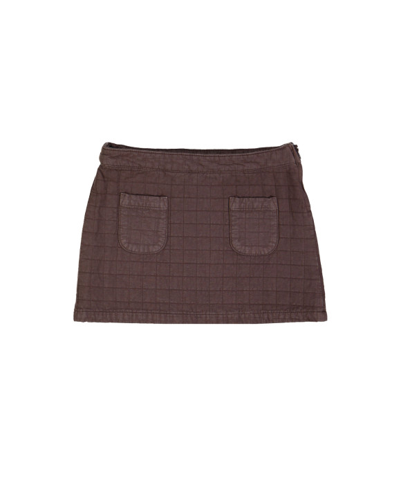 mini skirt straight brown
