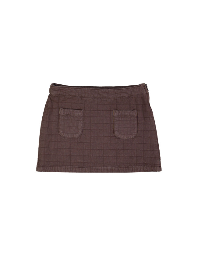 mini skirt straight brown