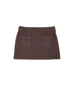 mini skirt straight brown