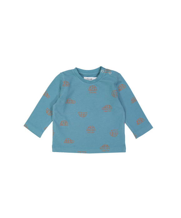 t-shirt mini happy igloo petrol