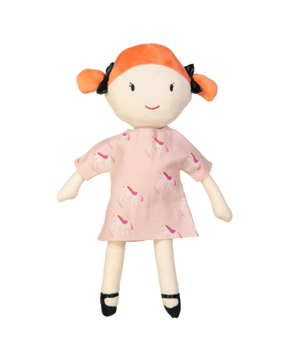 Doll dress unicorn old pink