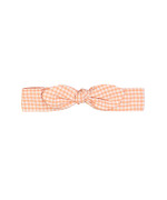 hair ribbon crincle vichy orange