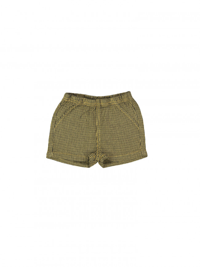 short mini vichy yellow