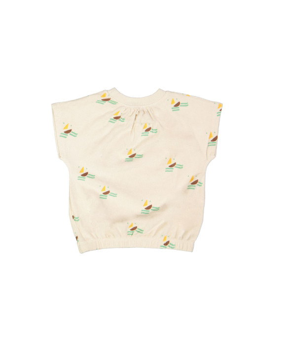 T-shirt sponge frown boats beige