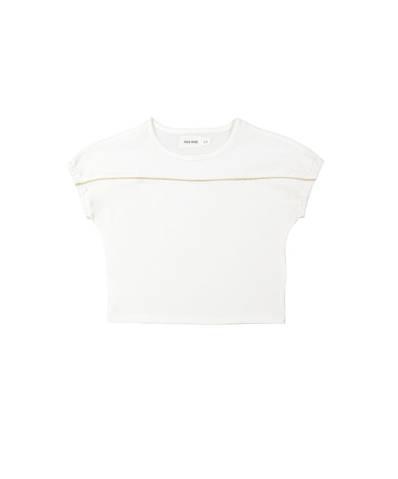 T-shirt glitter ecru