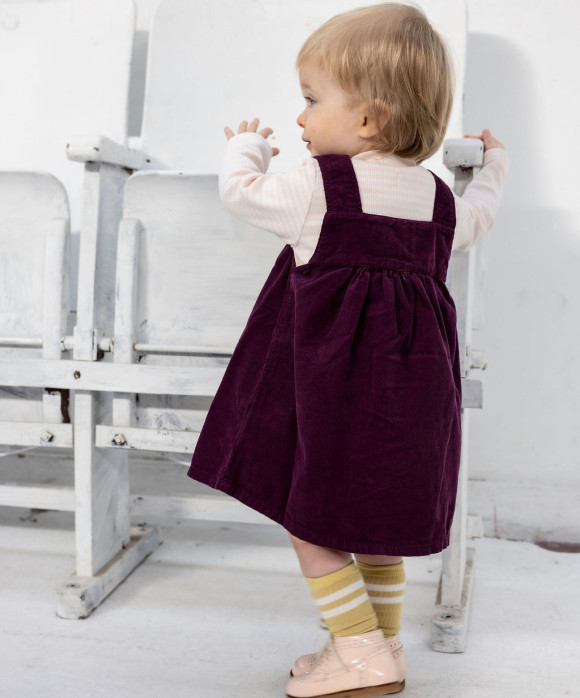 Dress ribbed purple