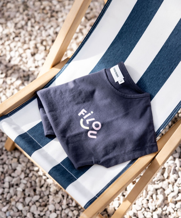 T-shirt knotted filou anthracite