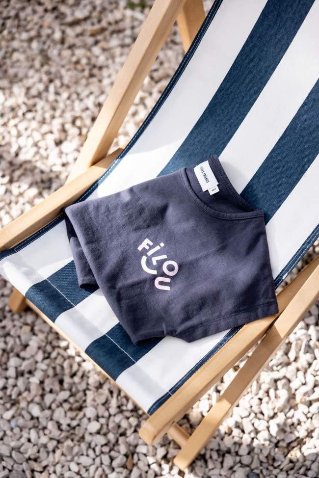 T-shirt knotted filou anthracite