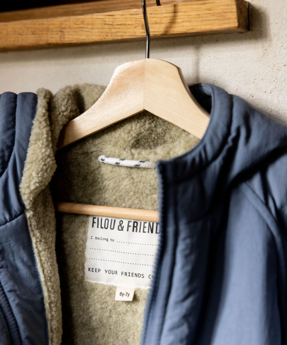 Winter coat gray-blue