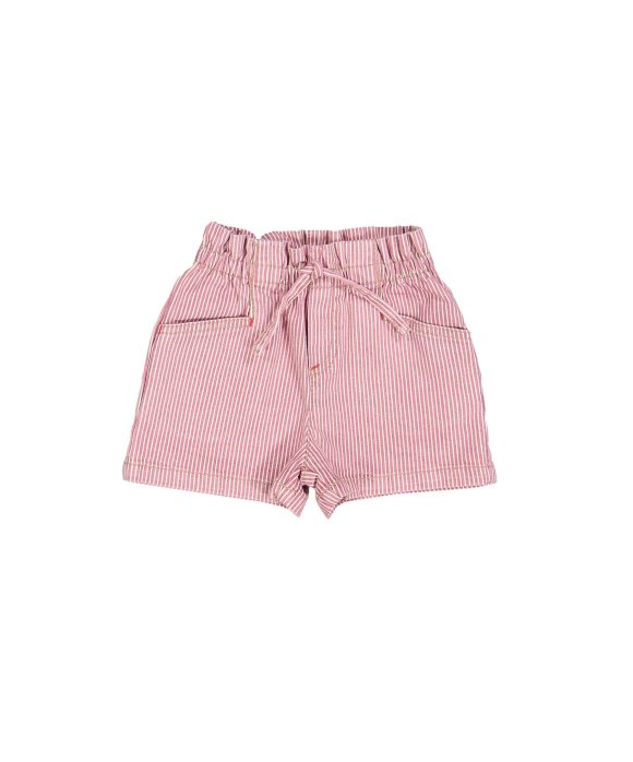 Short jeans stripe red