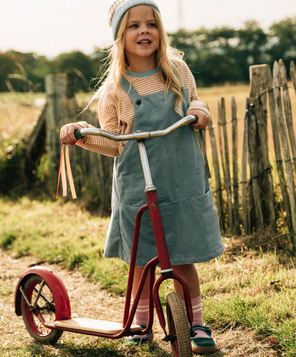 Dress Wide rib light blue