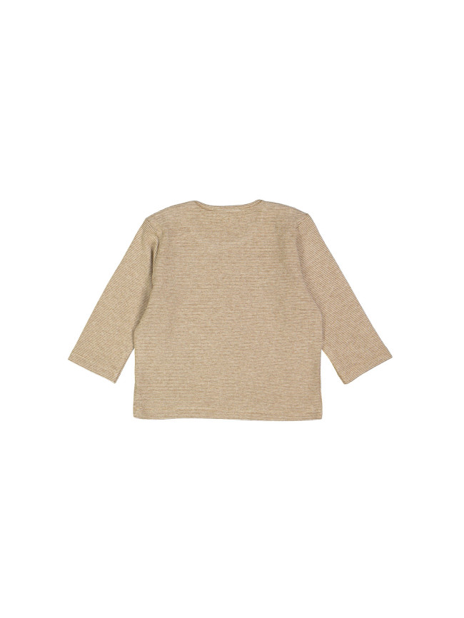 t-shirt peek a who stripe brown