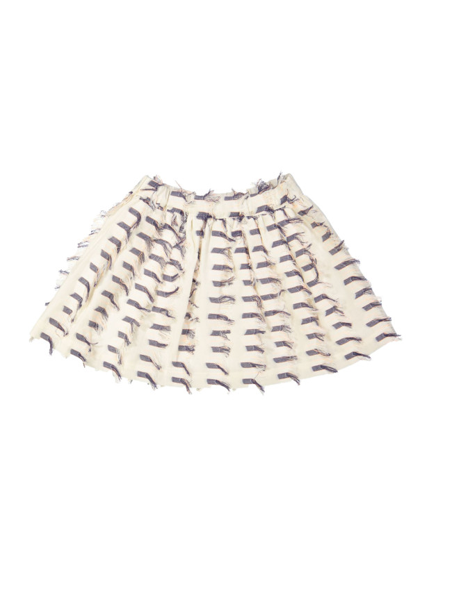 Skirt fringes ecru