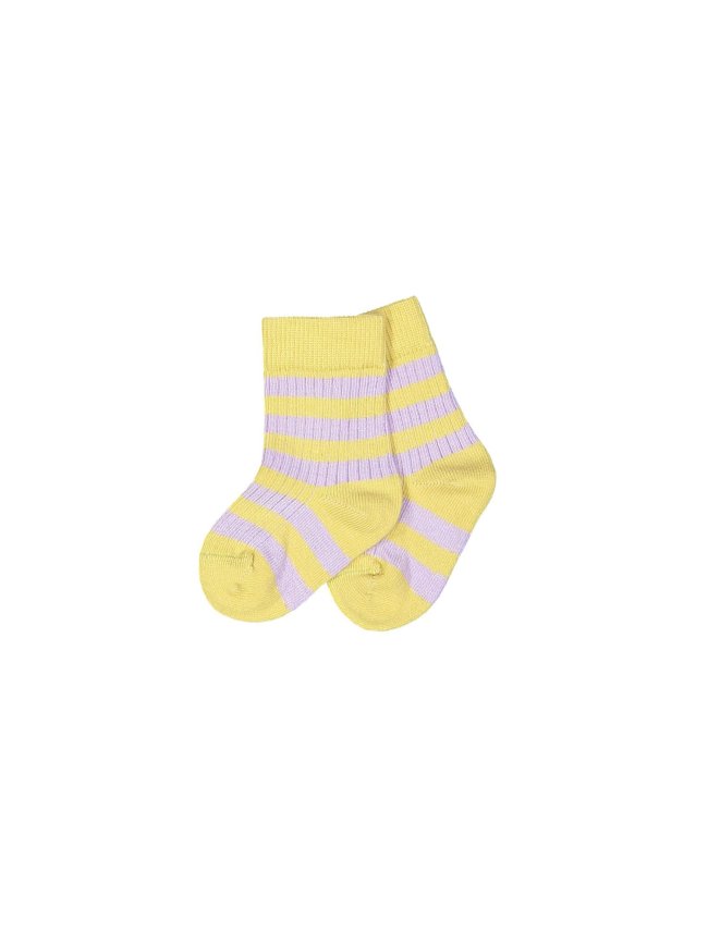 socks striped ocher