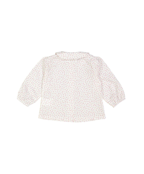 blouse mini flowers ecru