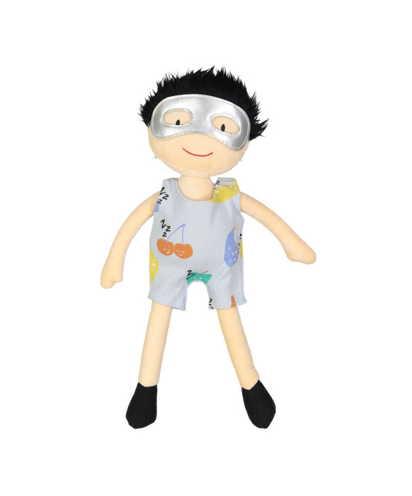 doll salopette sleepy fruits light blue one size