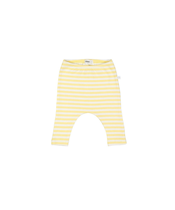 Pants rib stripe yellow