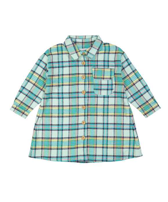 shirt dress check mint