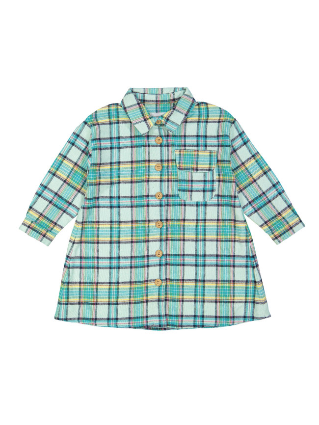 shirt dress check mint