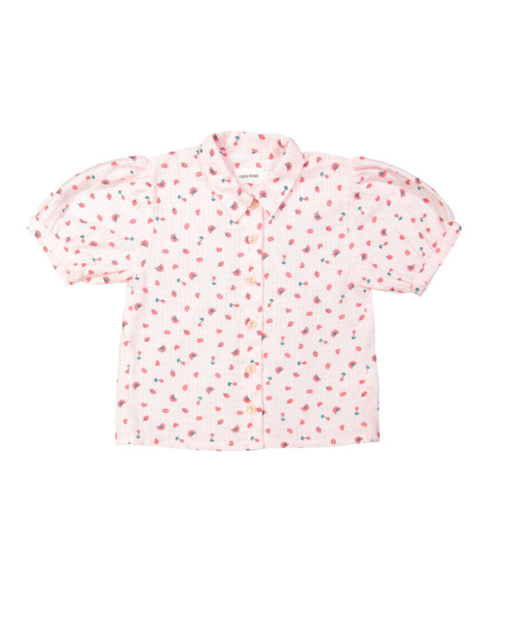 Blouse red things light pink