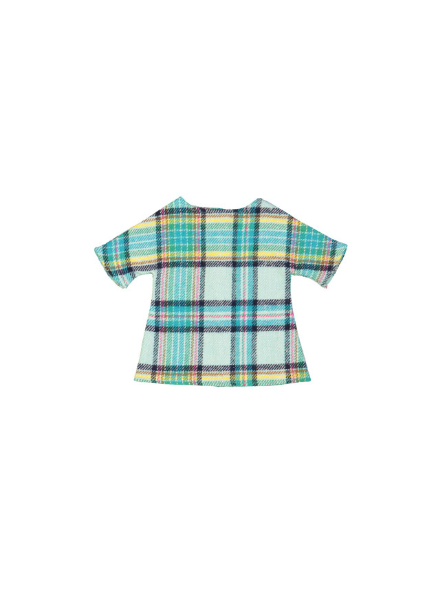 doll dress check mint