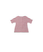 Doll dress checks aqua