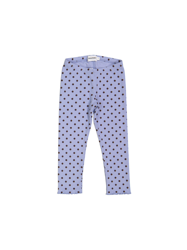 legging rib dots light blue