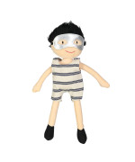 doll salopette stripe beige blue