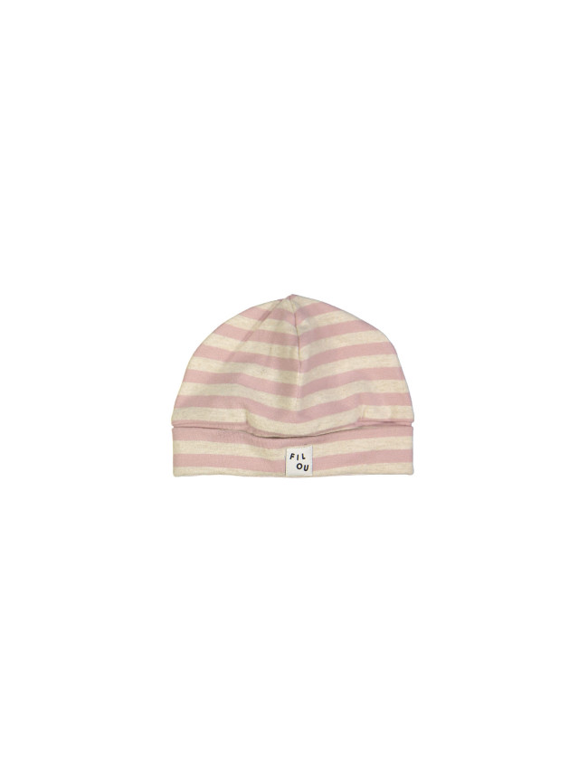 bonnet stripe pink chiné