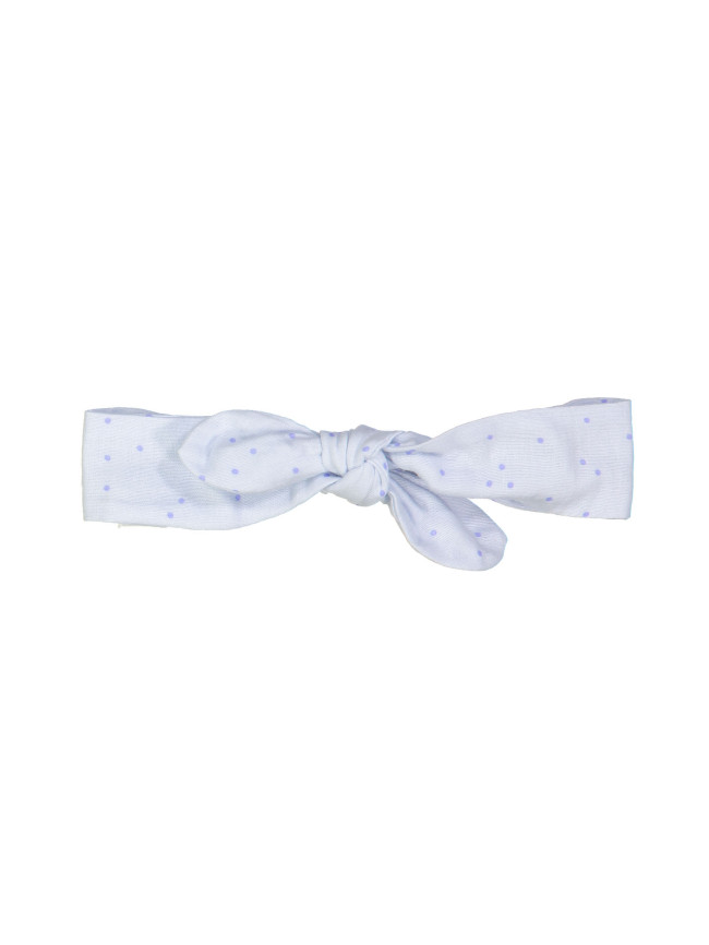 hair ribbon dots light blue