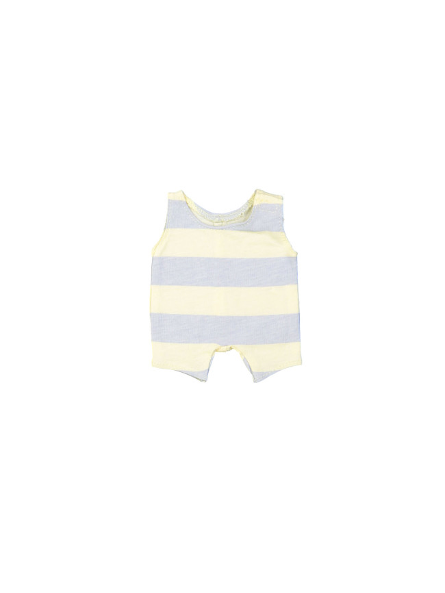Doll salopet stripe yellow