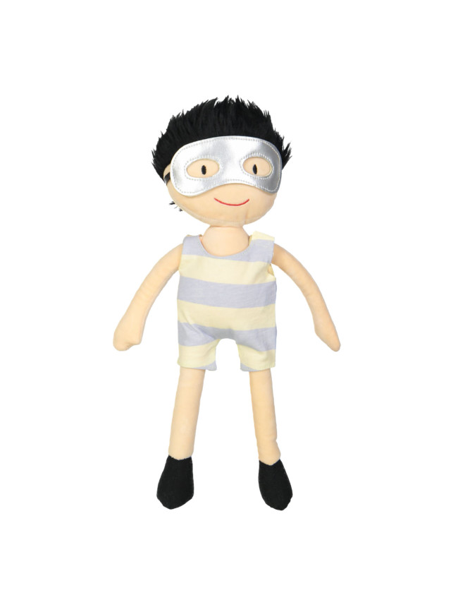 Doll salopet stripe yellow