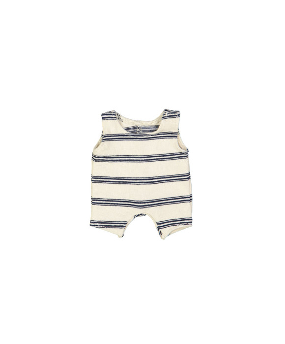 doll salopette stripe beige blue