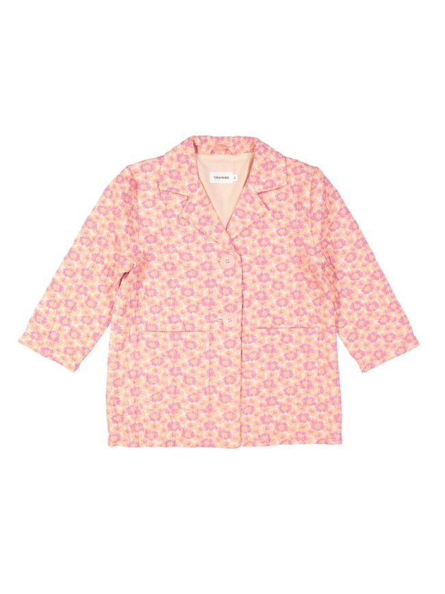 blazer lurex flowers pink
