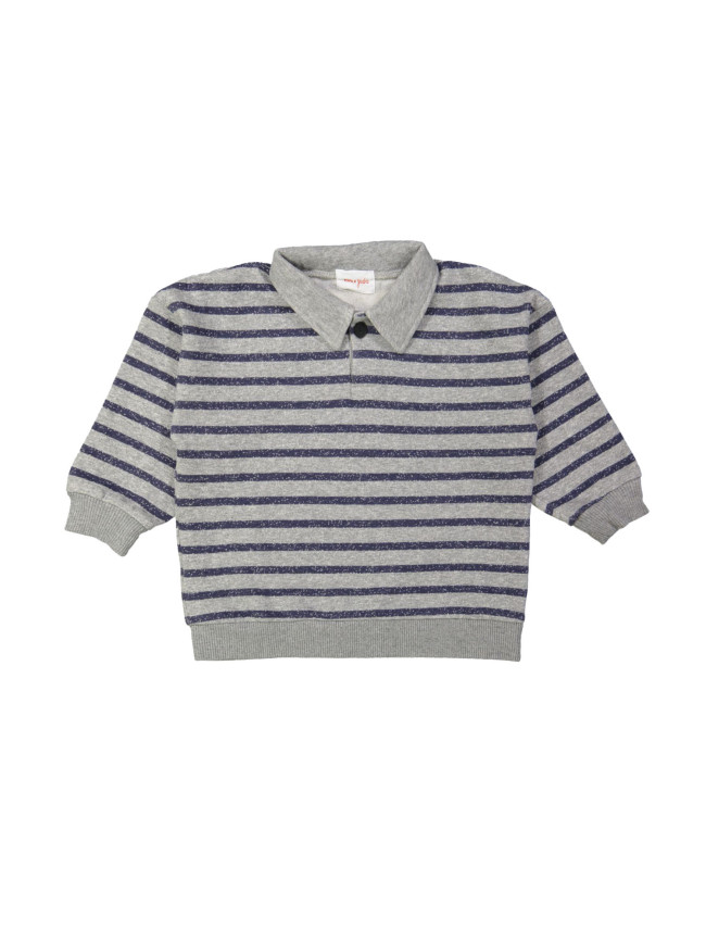 Polo stripe dark gray