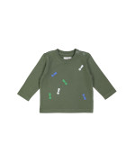 t-shirt mini smile exclamation kaki