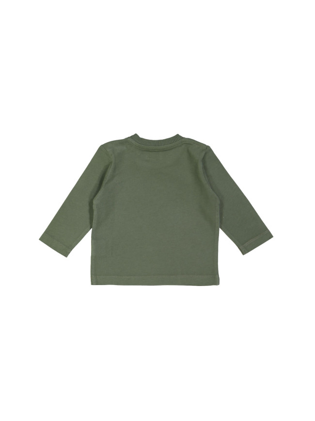 t-shirt mini smile exclamation kaki