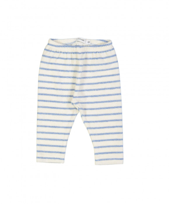 baby trouser terry stripe blue