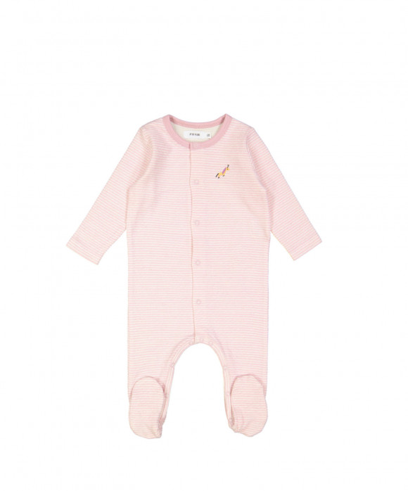 pyjama stripe unicorn pink