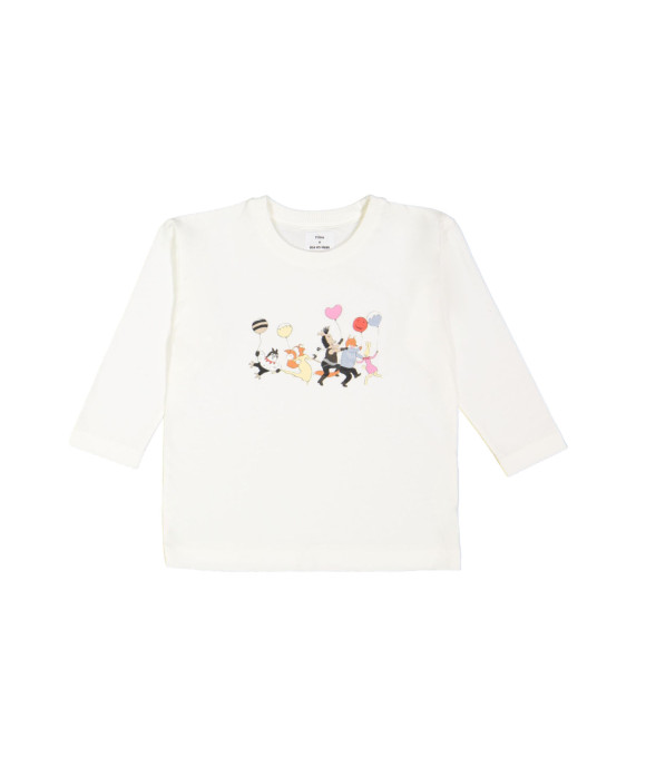 T-shirt LS party ecru