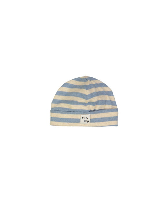 bonnet stripe blue chiné