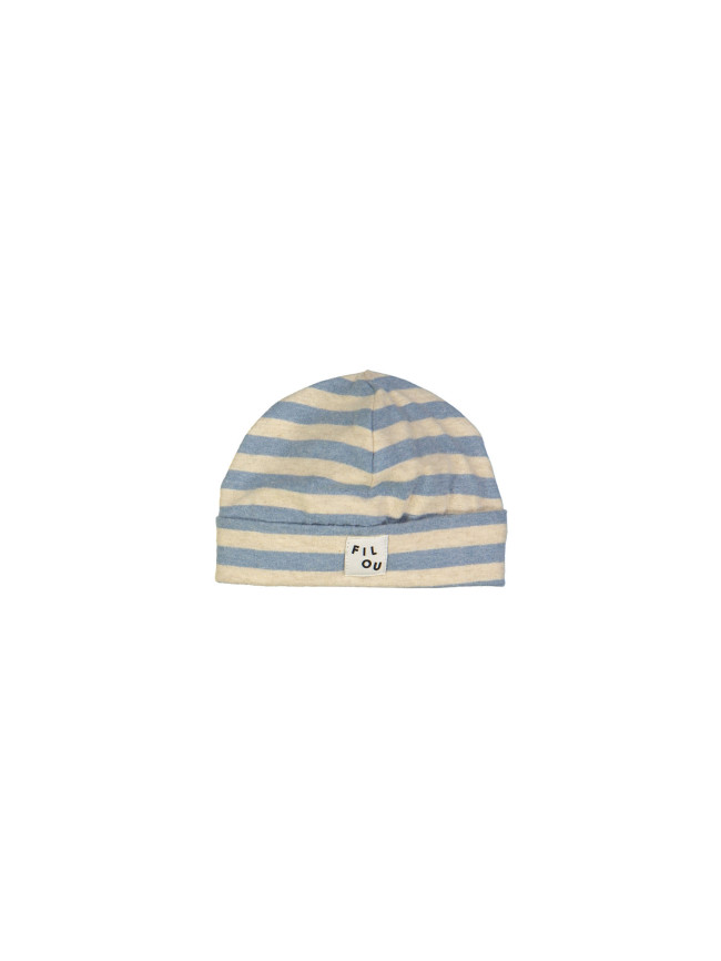 bonnet stripe blue chiné
