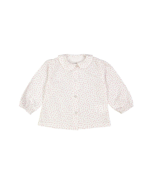 blouse mini flowers ecru